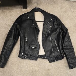 Black Leather Biker Jacket